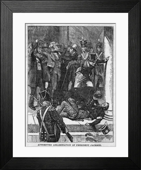 Framed Print : Pres. Jackson Assaulted Framed Print : Pres. Jackson Assaulted
