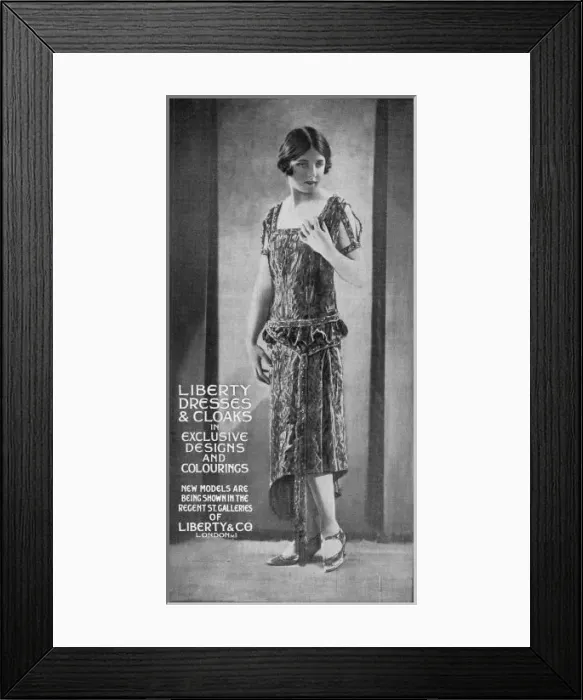 Framed Print : Advert for Liberty dresses and cloaks, 1929 Framed Print : Advert for Liberty dresses and cloaks, 1929