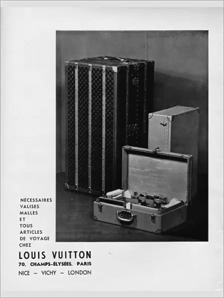 Advert for Louis Vuitton luggage, 1935, Paris