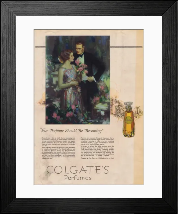 Framed Print : Advert for Colgates Perfume, 1924 Framed Print : Advert for Colgates Perfume, 1924