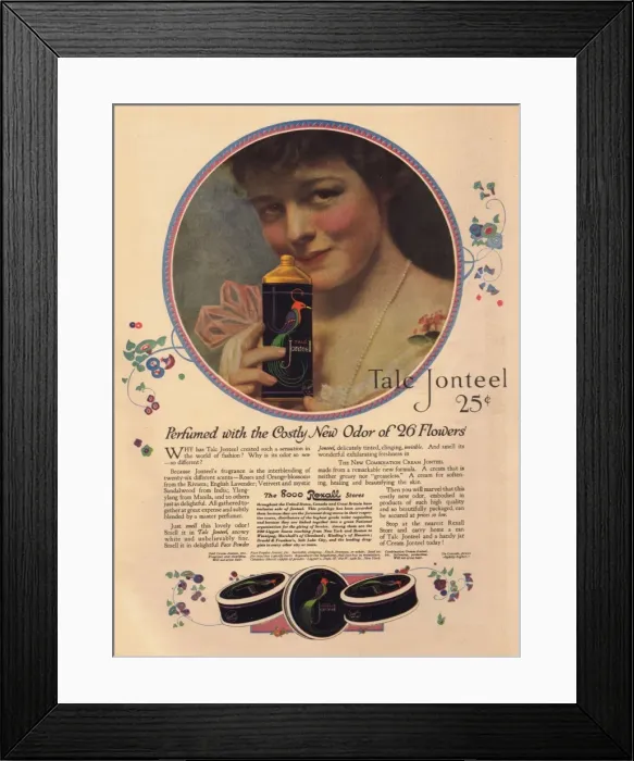 Framed Print : Advert for Talc Jonteel, 1918 Framed Print : Advert for Talc Jonteel, 1918