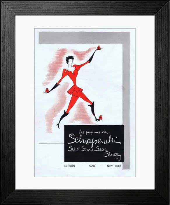 Framed Print : Advert for Schaperelli perfumes, 1939 Framed Print : Advert for Schaperelli perfumes, 1939