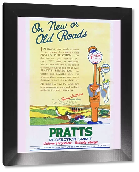 Advert for Pratts original spirit (petrol), 1925