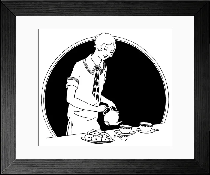 Framed Print : Pouring Tea for Two Framed Print : Pouring Tea for Two
