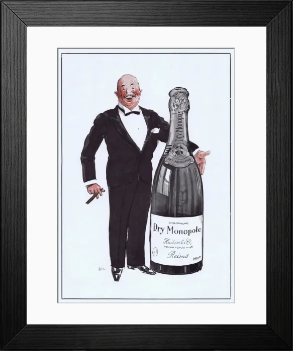 Framed Print : Advert for Dry Monopole Champagne, 1927 Framed Print : Advert for Dry Monopole Champagne, 1927
