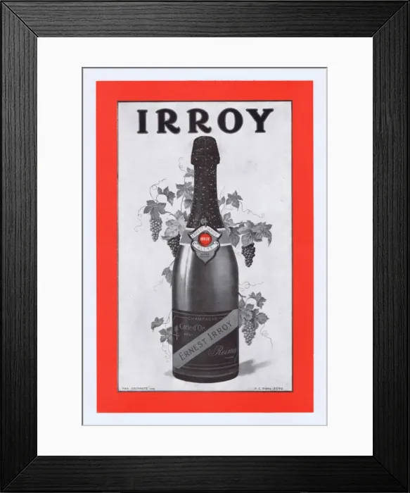 Framed Print : Advert for Irroy Champagne, 1927 Framed Print : Advert for Irroy Champagne, 1927