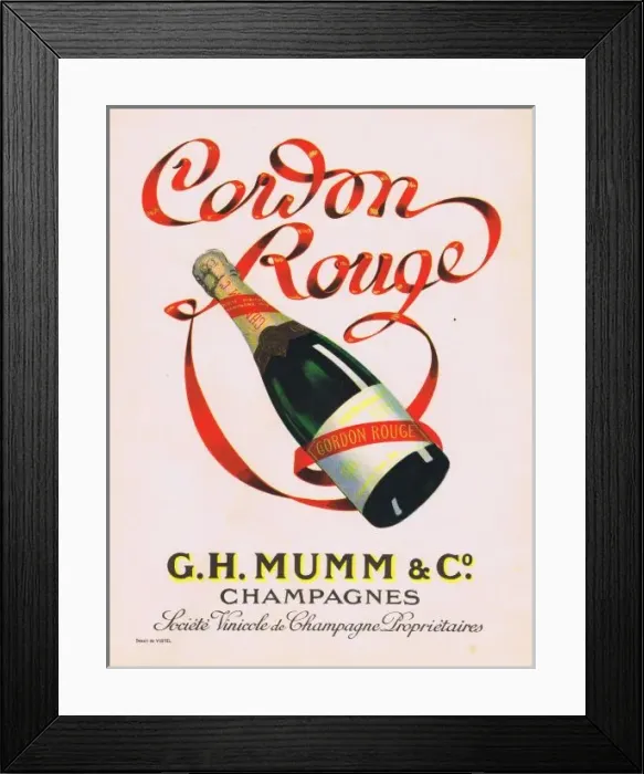 Framed Print : Advert for Cordon Rouge Champagne, 1927 Framed Print : Advert for Cordon Rouge Champagne, 1927
