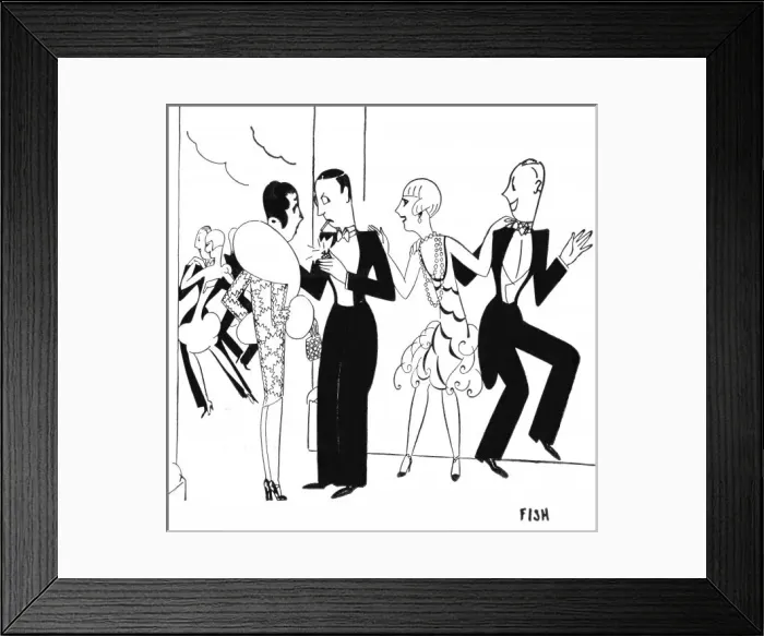 Framed Print : Art deco sketch by Fish Framed Print : Art deco sketch by Fish