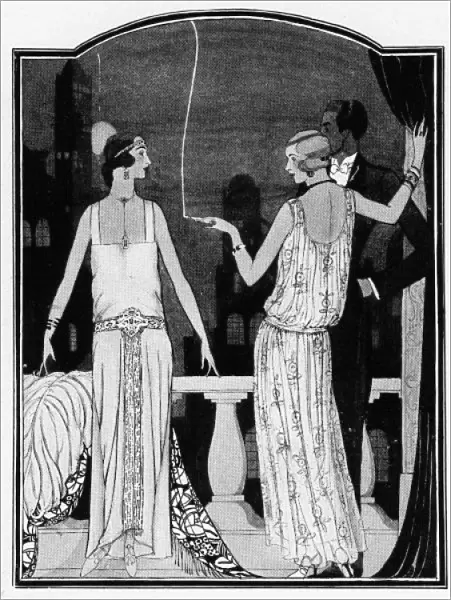 Art deco illustration of summer fashions 1923