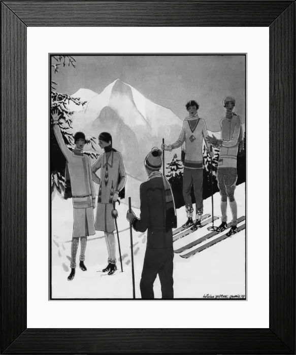 Framed Print : St Moritz winter fashions 1928 Framed Print : St Moritz winter fashions 1928