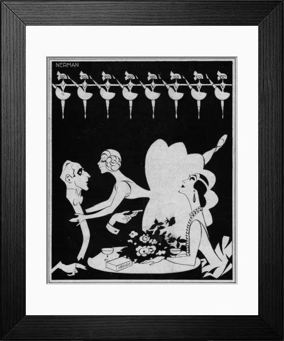 Framed Print : Sketch by Nerman, Un Baisir Ou Une Abdulla, 1925 Framed Print : Sketch by Nerman, Un Baisir Ou Une Abdulla, 1925