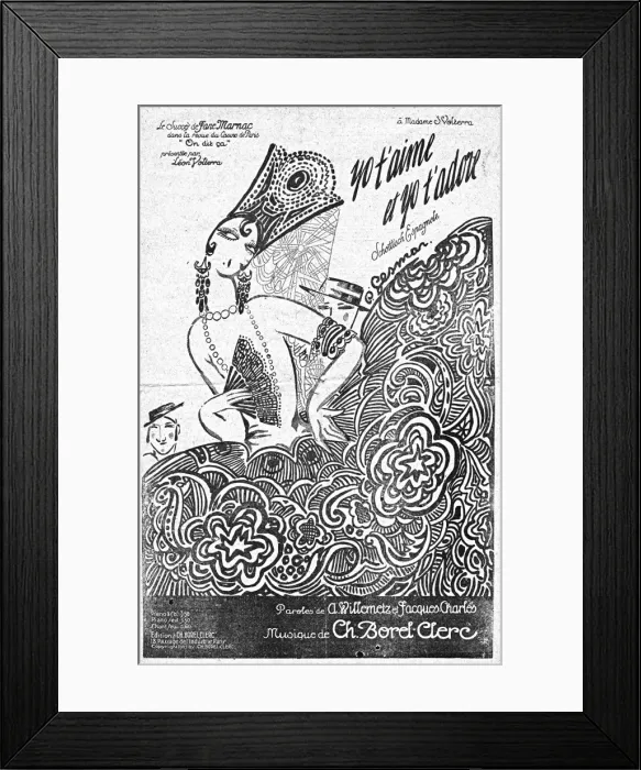Framed Print : Sketch of Spanish dancer, 1920s Framed Print : Sketch of Spanish dancer, 1920s