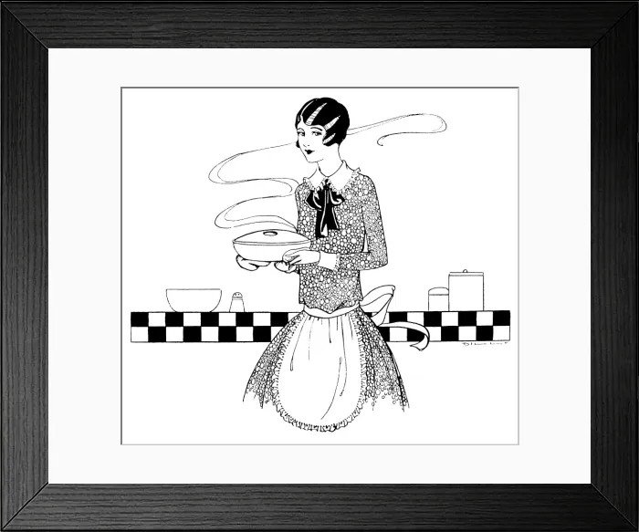 Framed Print : Girl with a Dishe Framed Print : Girl with a Dishe