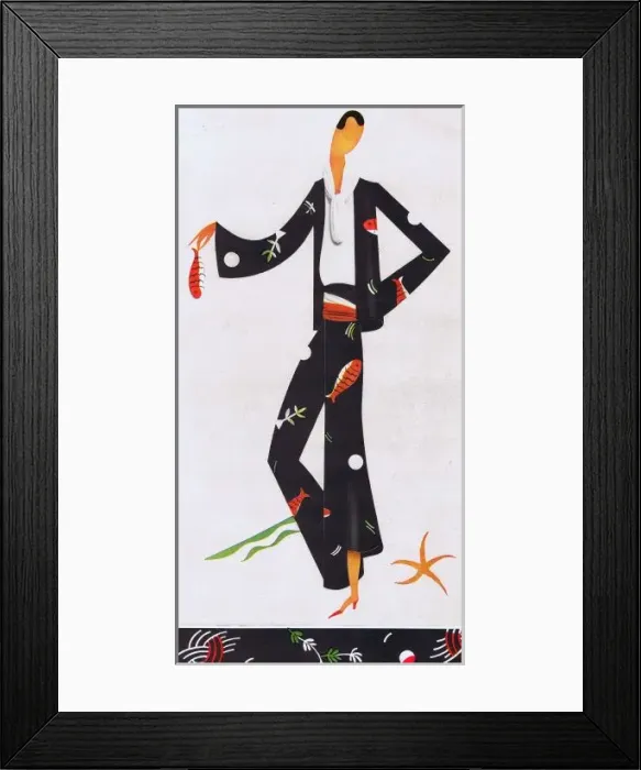 Framed Print : Exotic pajamas for the fashionable, 1920s Framed Print : Exotic pajamas for the fashionable, 1920s