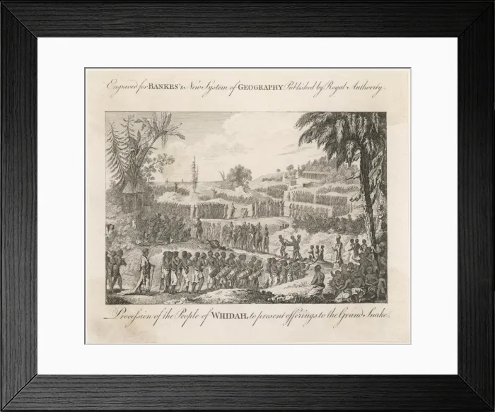 Framed Print : Dahomey Snake Worship Framed Print : Dahomey Snake Worship