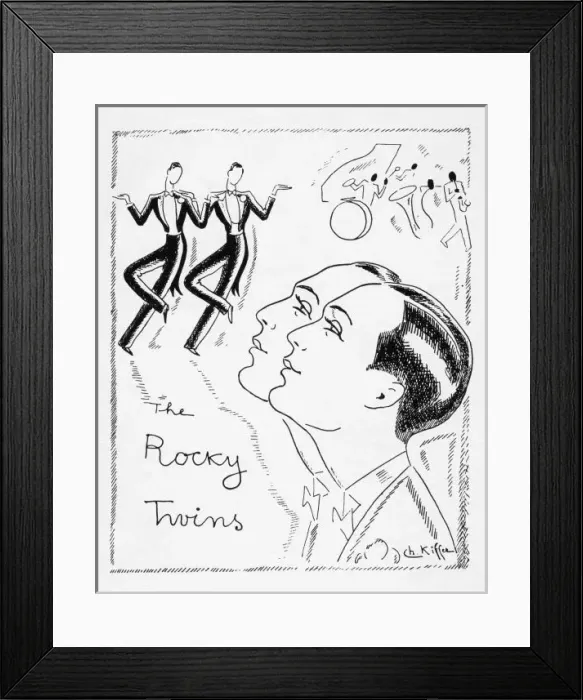 Framed Print : Sketch of the Rocky Twins Framed Print : Sketch of the Rocky Twins