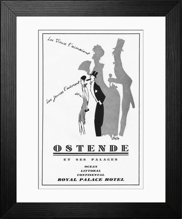 Framed Print : Advert for Ostende, 1930