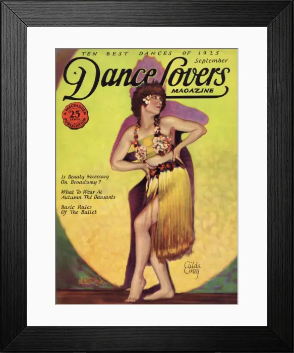 Framed Print : Cover of Dance magazine, September 1925 Framed Print : Cover of Dance magazine, September 1925