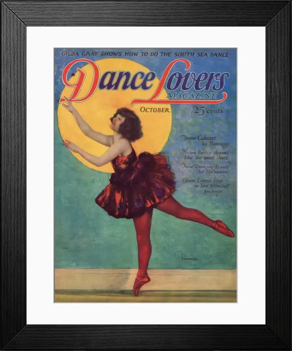 Framed Print : Cover of Dance magazine, October 1924 Framed Print : Cover of Dance magazine, October 1924