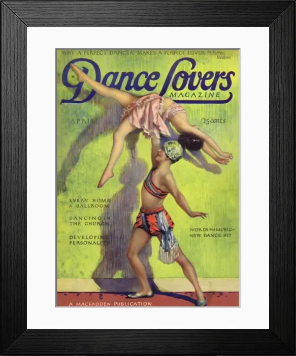 Framed Print : Cover of Dance magazine, April 1924 Framed Print : Cover of Dance magazine, April 1924
