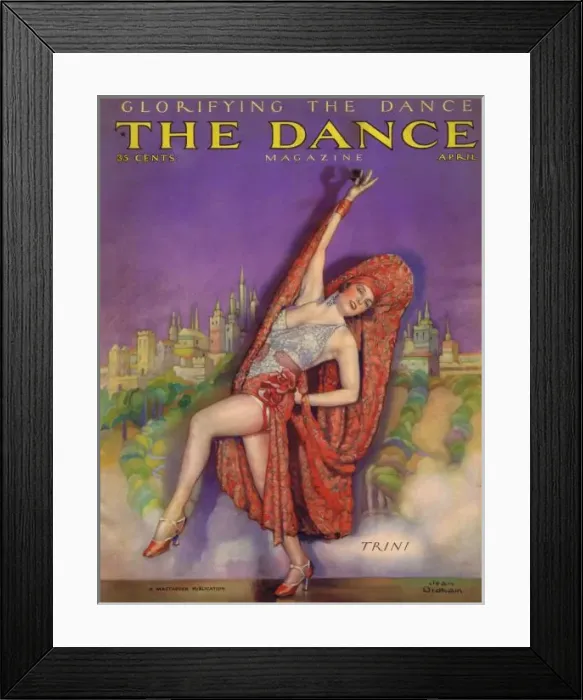 Framed Print : Cover of Dance magazine, April 1928 Framed Print : Cover of Dance magazine, April 1928