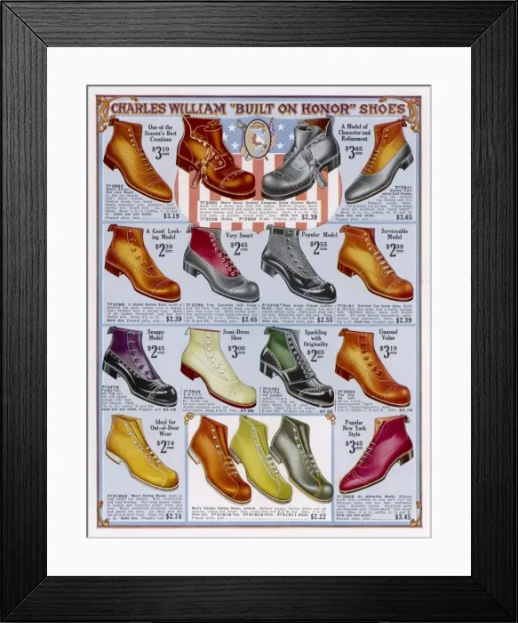 Framed Print : Footwear Catalog Framed Print : Footwear Catalog