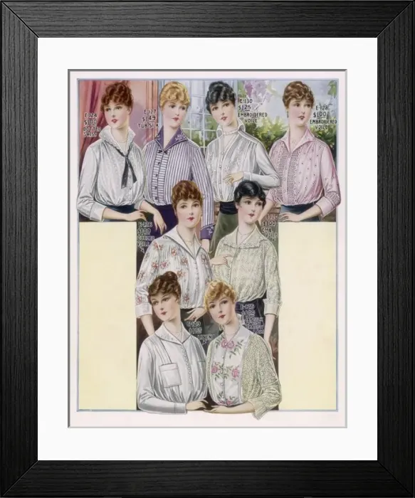 Framed Print : SHIRTS 1916 Framed Print : SHIRTS 1916