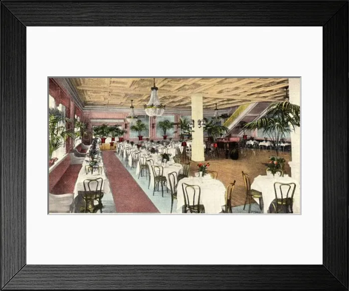 Framed Print : The White Room at the Palais de Danse Restaurant Framed Print : The White Room at the Palais de Danse Restaurant