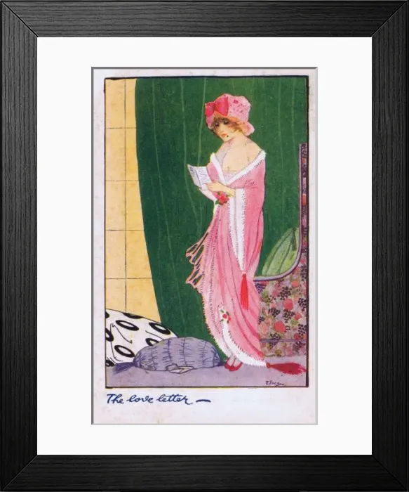 Framed Print : Glamour art deco postcard by Dolly Tree Framed Print : Glamour art deco postcard by Dolly Tree