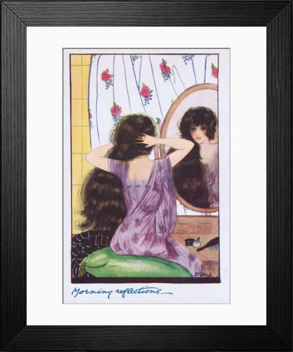 Framed Print : Glamour art deco postcard by Dolly Tree Framed Print : Glamour art deco postcard by Dolly Tree