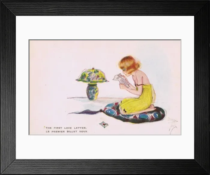 Framed Print : Glamour art deco postcard by Dolly Tree Framed Print : Glamour art deco postcard by Dolly Tree