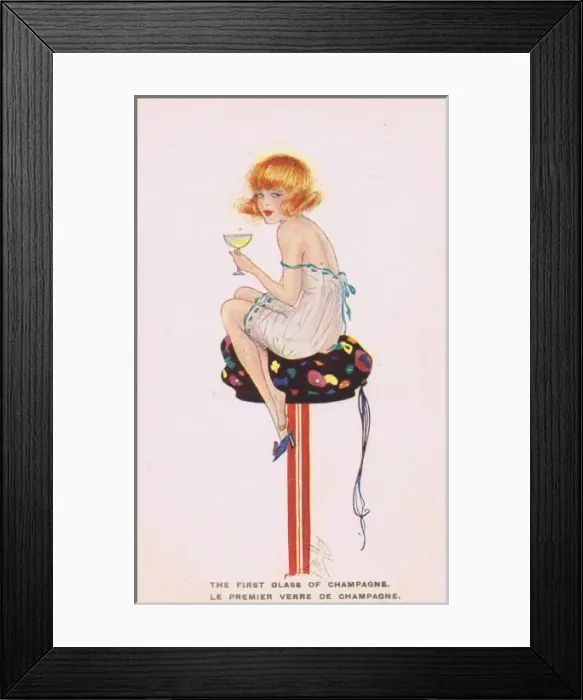 Framed Print : Glamour art deco postcard by Dolly Tree Framed Print : Glamour art deco postcard by Dolly Tree