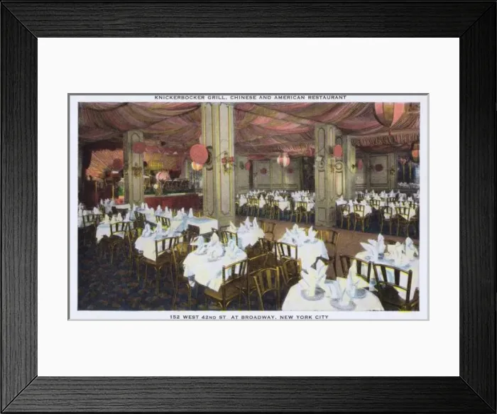 Framed Print : Knickerbocker Grill, New York Framed Print : Knickerbocker Grill, New York