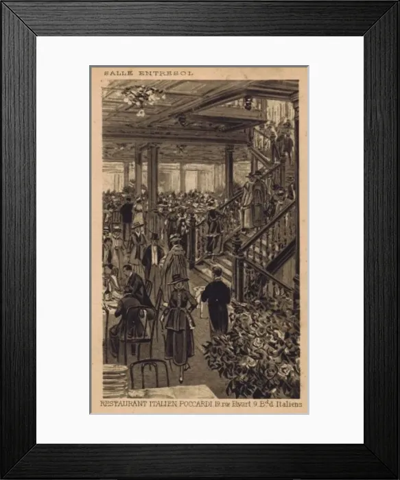 Framed Print : The Entrance Hall - Pocccardi Restaurant, Paris Framed Print : The Entrance Hall - Pocccardi Restaurant, Paris