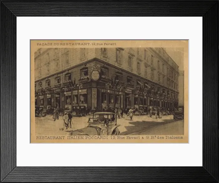 Framed Print : Pocccardi Restaurant, Paris Framed Print : Pocccardi Restaurant, Paris