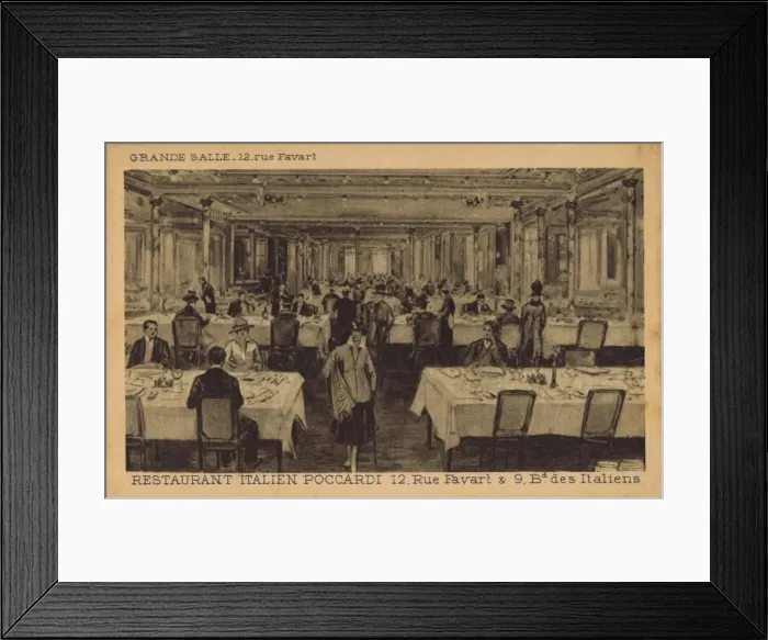 Framed Print : Pocccardi Restaurant, Paris Framed Print : Pocccardi Restaurant, Paris