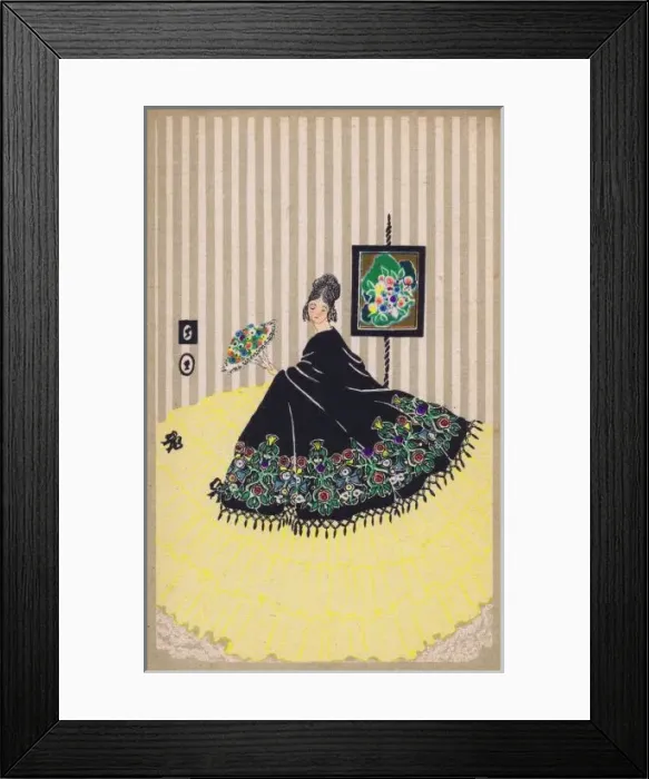 Framed Print : Art deco postcard by Longley Framed Print : Art deco postcard by Longley