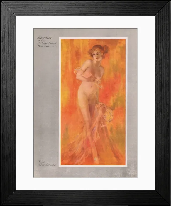 Framed Print : Mademoiselle Chartreuse Framed Print : Mademoiselle Chartreuse