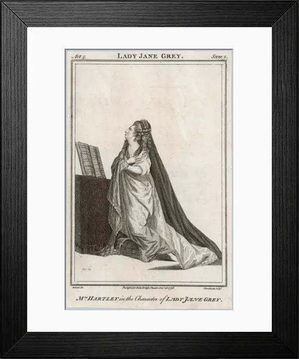 Framed Print : Hartley as Ldy Jane Grey Framed Print : Hartley as Ldy Jane Grey