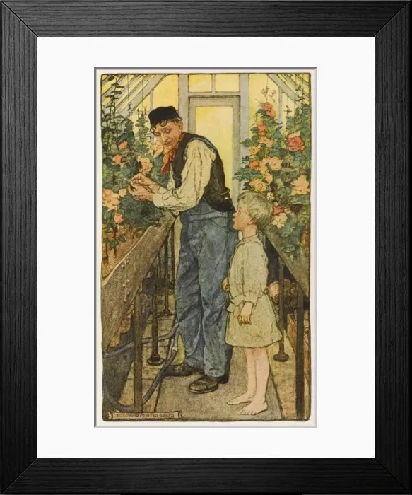 Framed Print : Tending Flowers Framed Print : Tending Flowers
