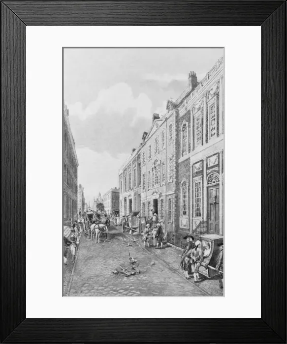 Framed Print : Wall Street in 1789 Framed Print : Wall Street in 1789
