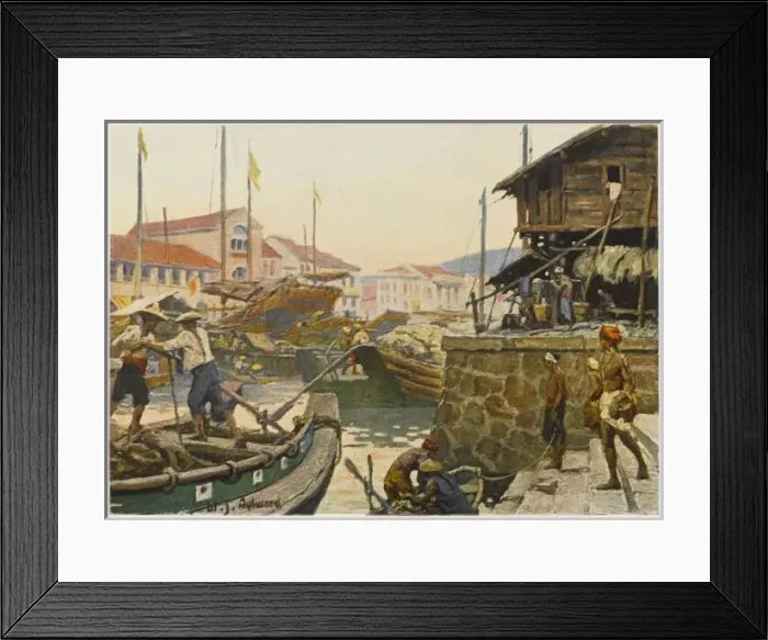 Framed Print : Singapore Harbour Scene Framed Print : Singapore Harbour Scene