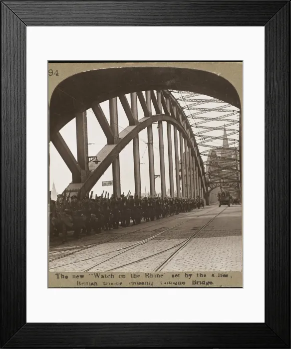 Framed Print : Cologne Bridge 1918 Framed Print : Cologne Bridge 1918