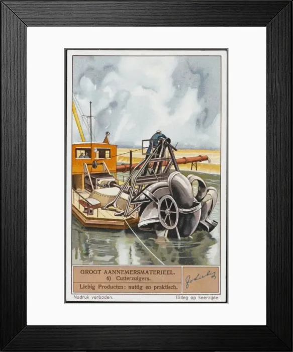 Framed Print : Dredging a Canal Framed Print : Dredging a Canal