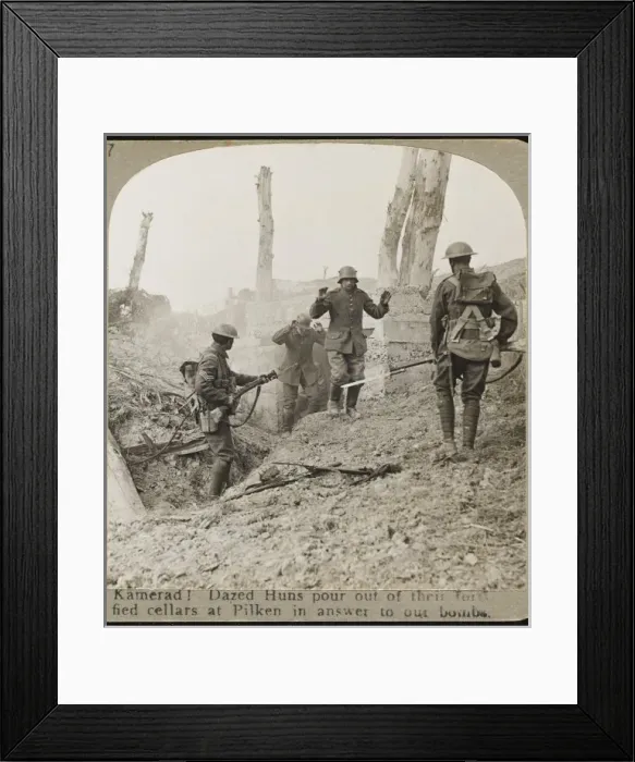 Framed Print : Germans Surrendering Framed Print : Germans Surrendering