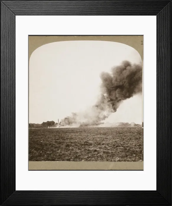 Framed Print : French Village Ablaze Framed Print : French Village Ablaze