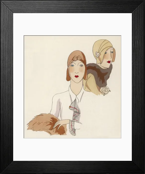 Framed Print : Two Ladies in Hats Framed Print : Two Ladies in Hats