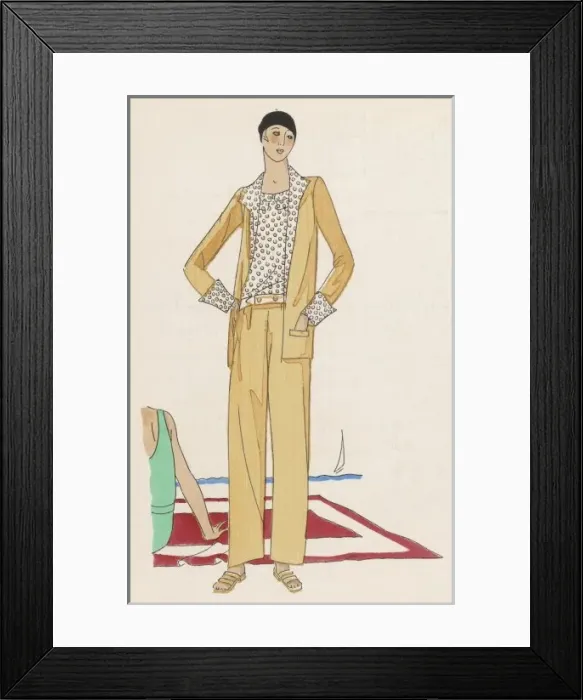 Framed Print : Trouser Suit by Worth Framed Print : Trouser Suit by Worth