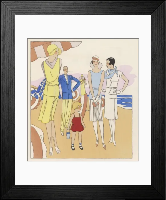 Framed Print : On Biarritz Beach Framed Print : On Biarritz Beach