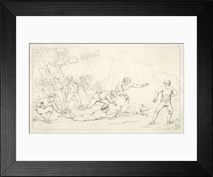 Framed Print : Hunting the Greased Pig Framed Print : Hunting the Greased Pig